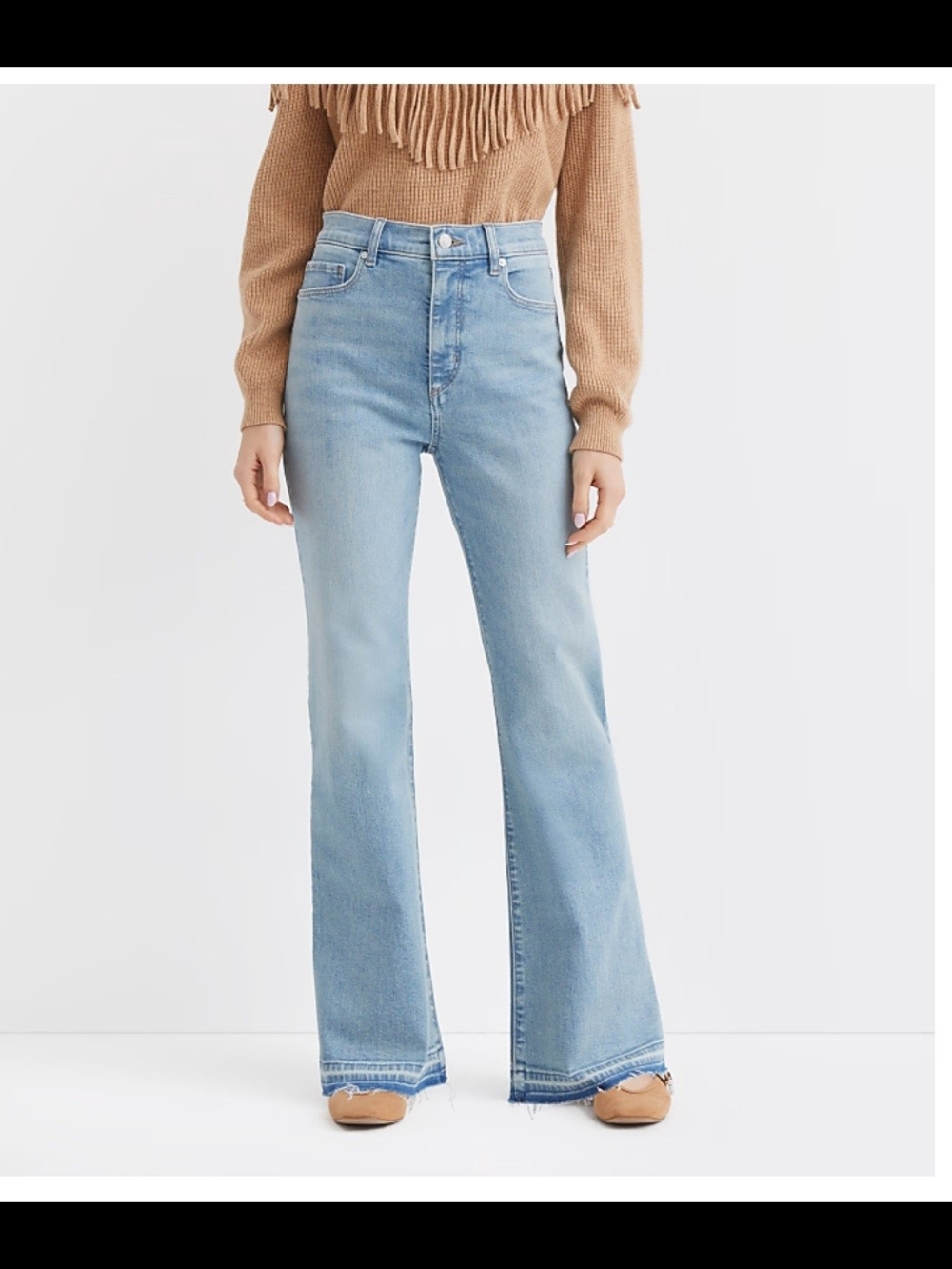LOFT Light Blue High-Rise Flare Jeans